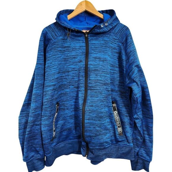 AKADEMIKS Space Dye Zip Up Hoodie XL Fleece Lined Hooded Sweatshirt Zip Front - Picture 1 of 5